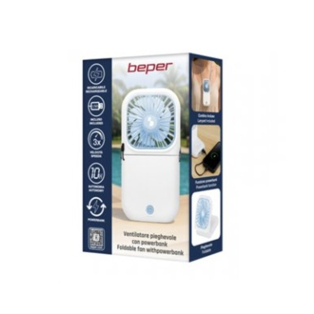 Beper Mini Rechargeable Foldable Fan + Powerbank, P206VEN411
