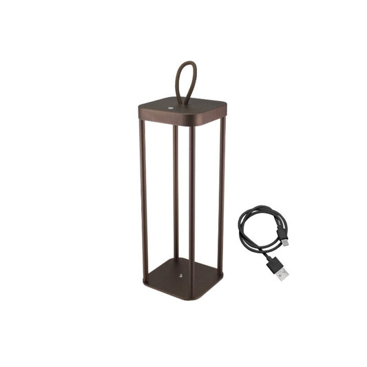 Beper Rechargeable LED Lantern For Outdoor And Indoor, Use, 25 Warm Light LEDs, USB Type-C Included Battery Life Up To 12 Hours, Bronze, P207ILI102
