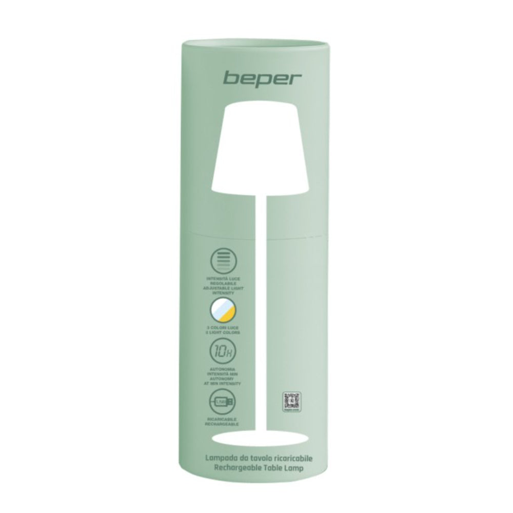Beper Rechargeable Table Lamp Aura Mint Green, P207ILI208