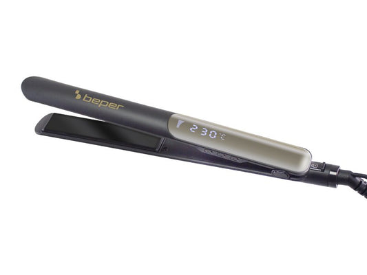 Beper Ceramic Hair Straightener, Straightener With 6 Temperature Levels, Fast Heating up To 230-360 degree Swivel Cable, Automatic Shut-Off, Plate Lock, Black, P301PIS200