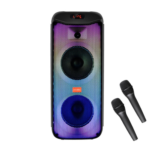 ADS Multimedia Bluetooth 2X 6 Inch Speaker with Fire Flame LED Light 250 Watt TFY206B.