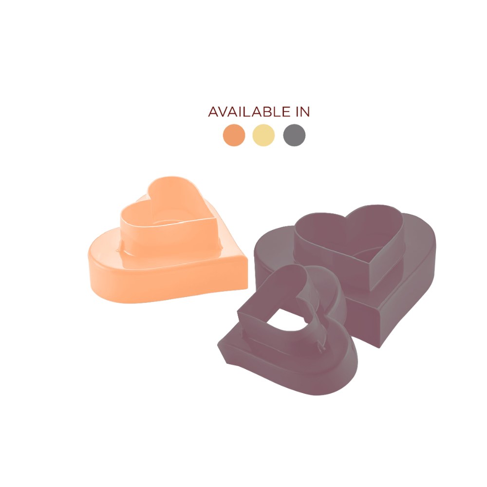Sunplast, Heart Cookie Cutters (Available in Orange / Yellow / Grey), PD-3300