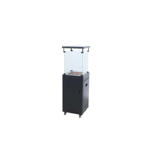 Perfetto Square Fire Pit With Glass View, PRFOD4