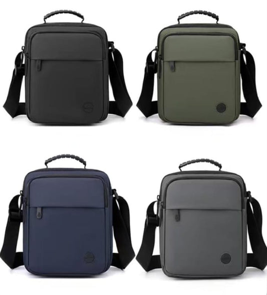 Poso, Shoulder Bag Nylon Crossbody Bag Waterproof Casual Black Messenger Bag For Work Travel, Available in Different Colors