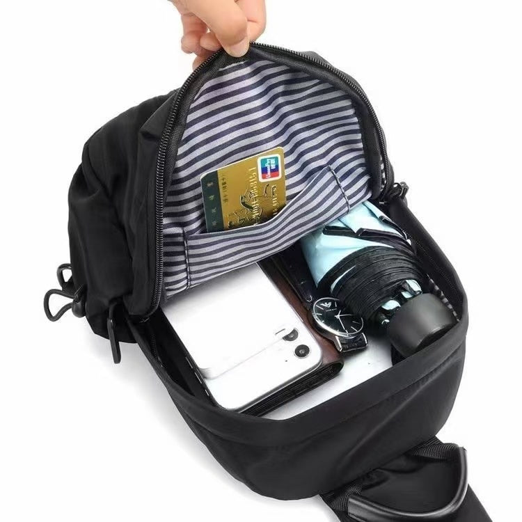 Poso, Anti Theft Sling Bag, Crossbody Pack - Lockable Zippers, Rfid Safe Pocket And Cut Resistant Fabric Black