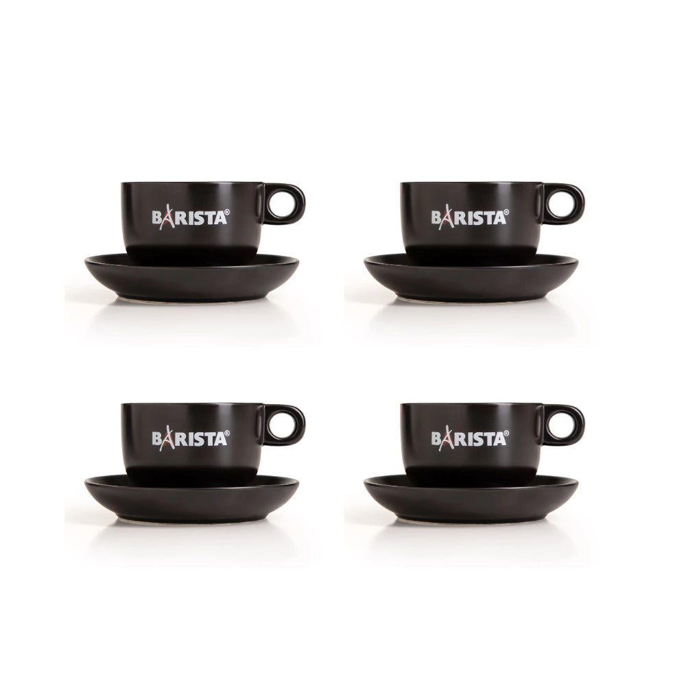 Barista Black Edition Set of 4 Cappuccino Cups, PR0015