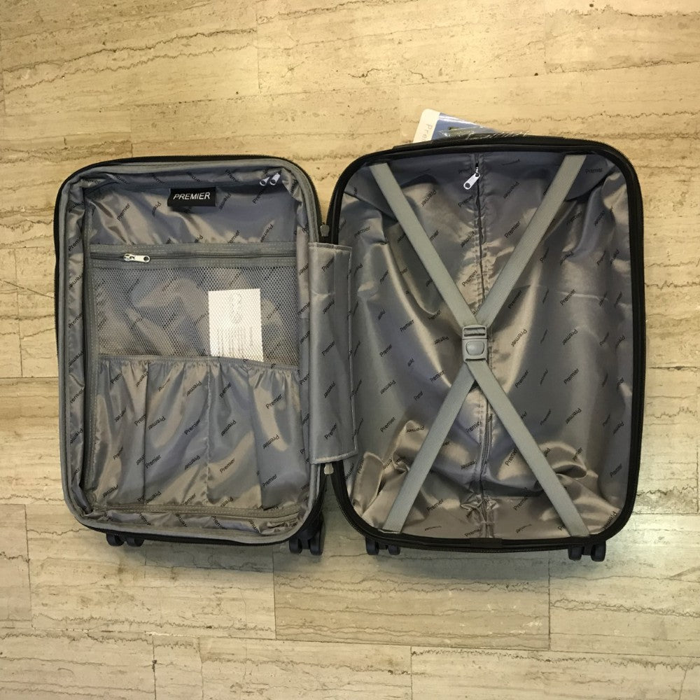 Premier, Lightness Comfort Expandable Travel Suitcase Bags Hardside 4 Wheels Luggage 3-Piece Set