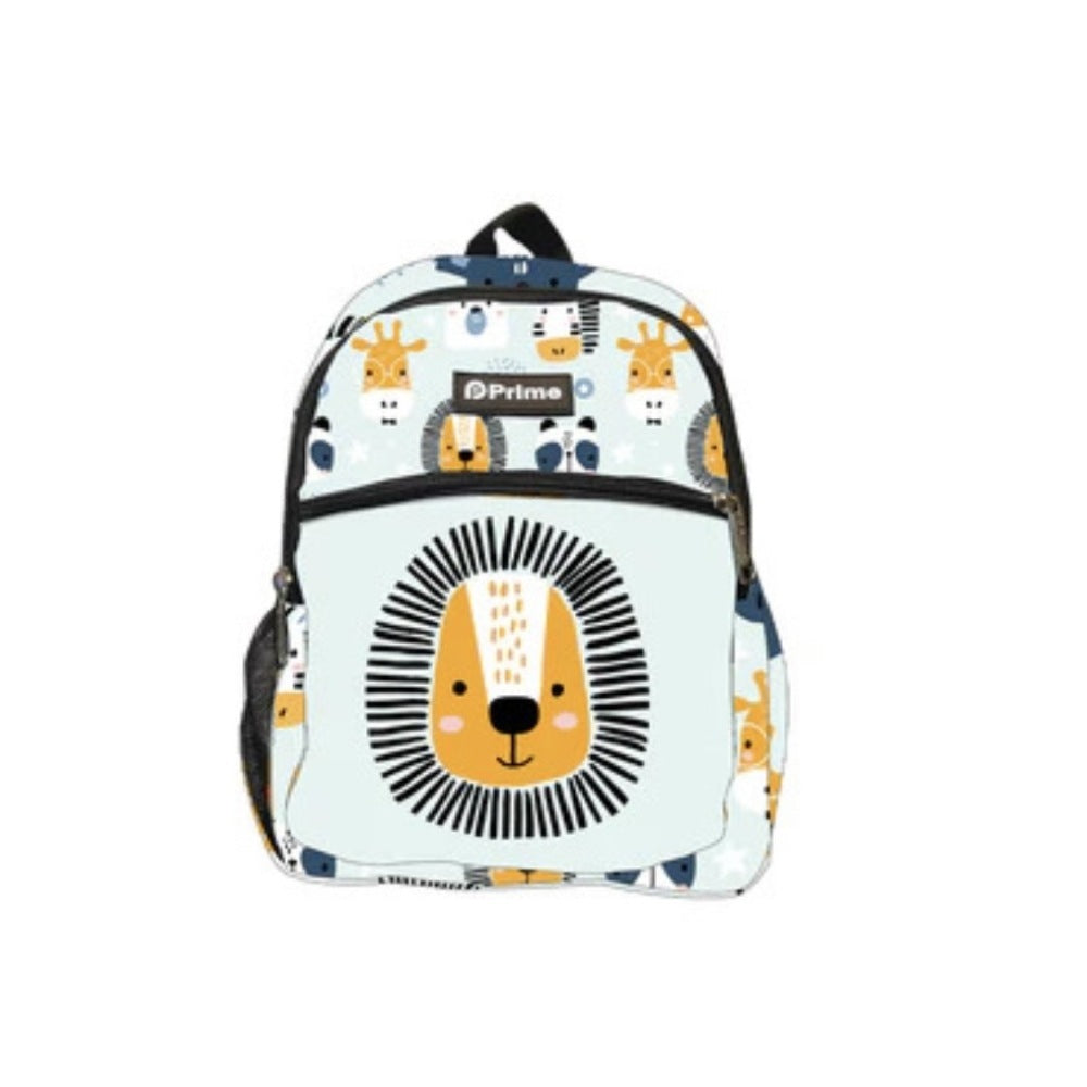 Primebag, Waterproof Backpack, Cartoon Animal Schoolbag For Kids, Lunch Box Carry Bag, Lion