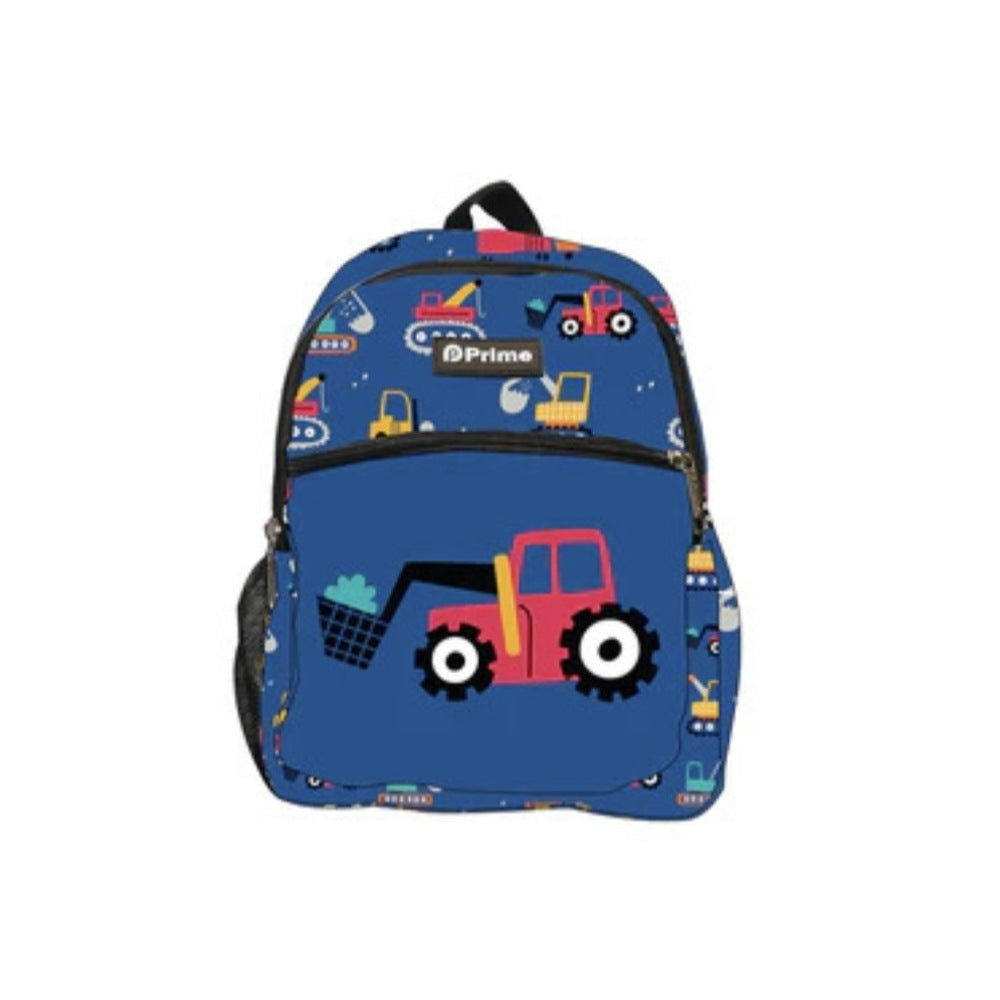 Primebag, Waterproof Backpack, Cartoon Animal Schoolbag For Kids, Lunch Box Carry Bag, Truck