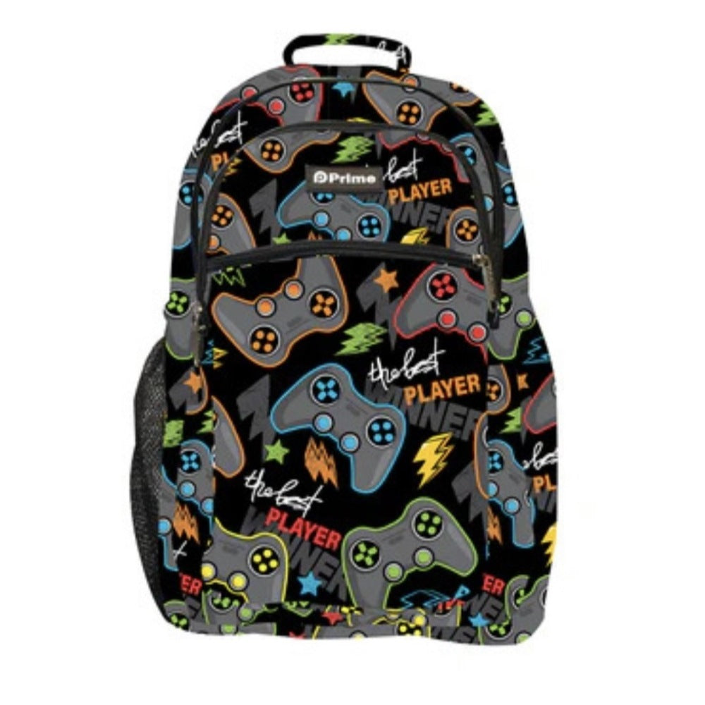Primebag, Waterproof Backpack, Schoolbag, Lunch Box Carry Bag, Games
