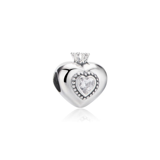 Polo Exchange, Woman Jewelries, Sterling Silver & Cubic Zircon Heart Charm
