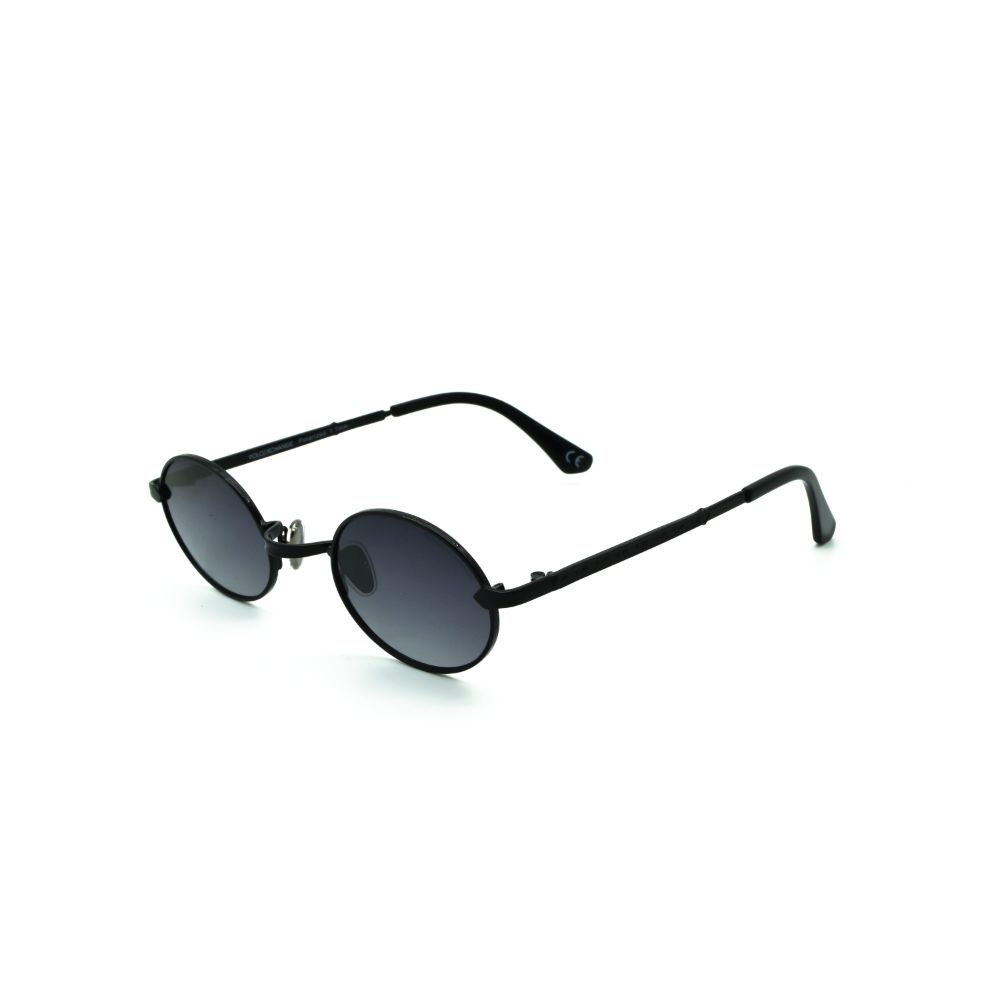 Polo Exchange, Unisex Sunglasses, Black Lenses, Black Frame, Black Temple.