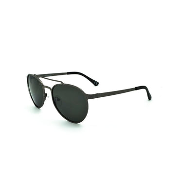 Polo Exchange, Unisex Sunglasses, Black Lenses, S Grey Frame, S Grey Temple.