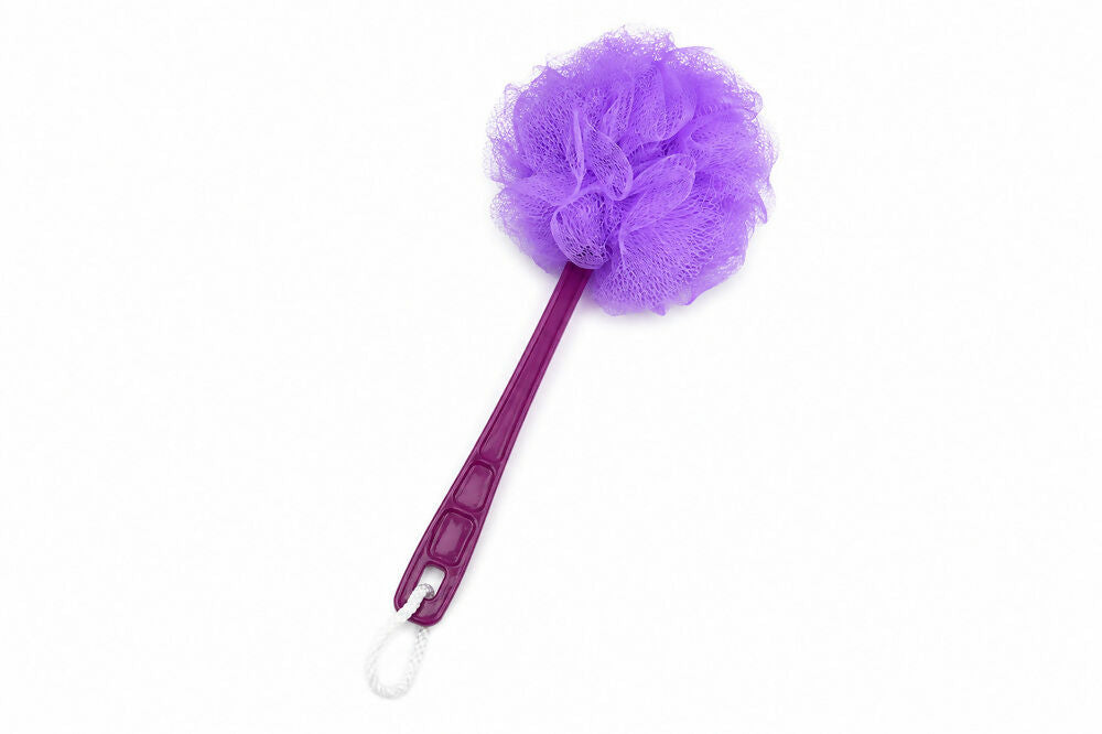Nascita Long Handle Bath Loofah Purple - 12×40cm