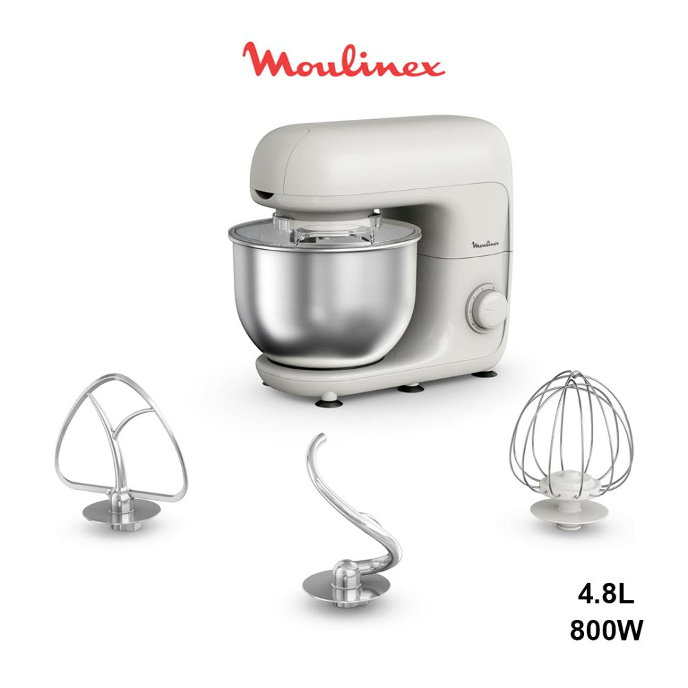 Moulinex, Stand Mixer Bake Essential | Bake Essential | 4.8 L Bowl | Baking Kit | 6 easy-to-use speeds and a pulse function | 800 W | Rise | QA160127