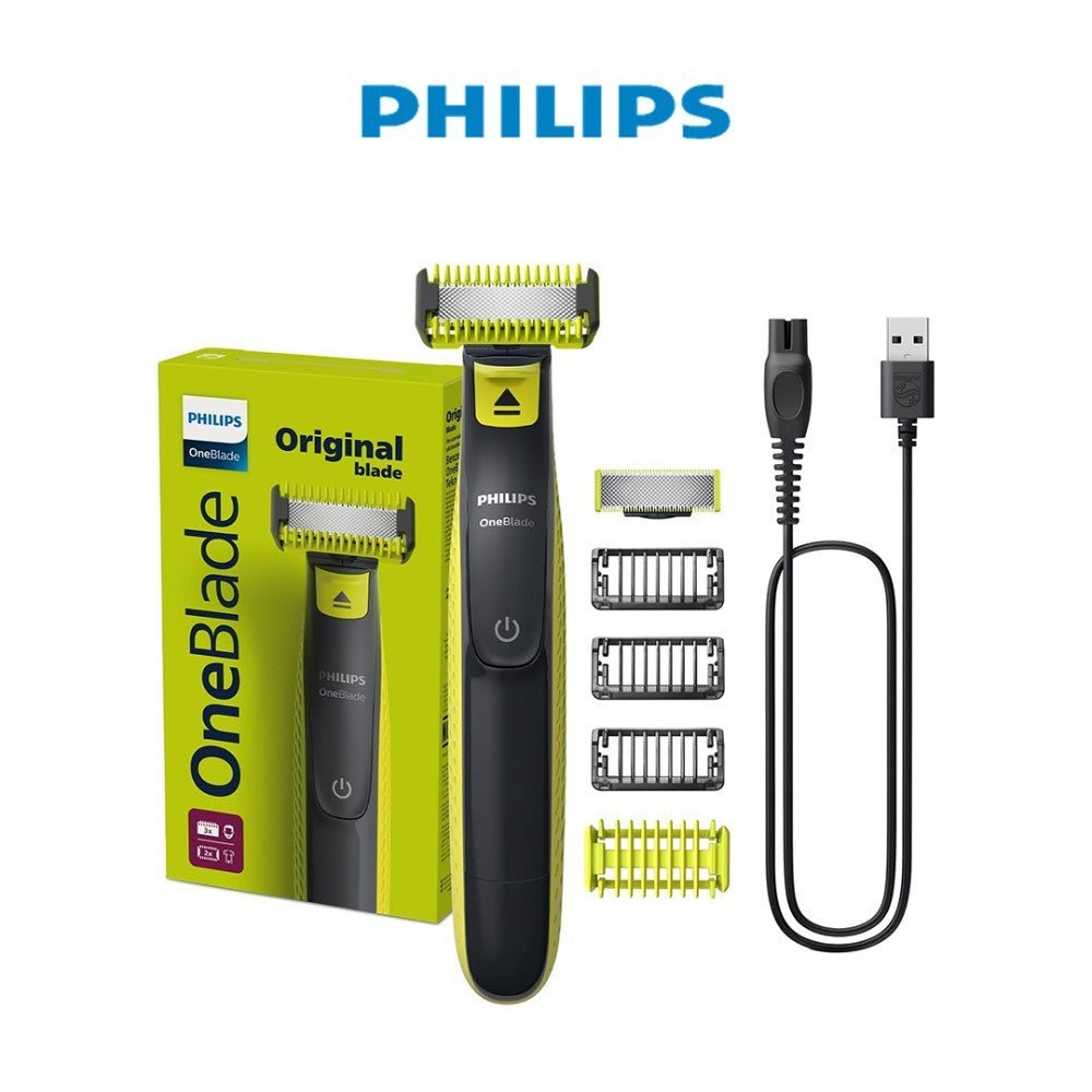Philips, Oneblade Face & Body | Dual-Sided Blade | Unique Oneblade Technology | 45Min Cordless | Waterproof | Electric Beard Trimmer & Shaver Qp2824