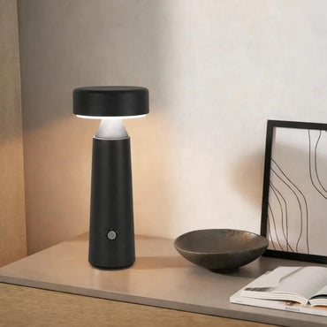 Portable Touch LED Table Lamp 22 cm, 3 Adjustable Brightness, Black Metal, SK1951422