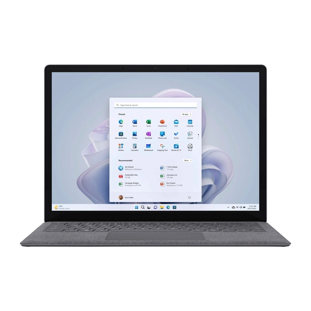 Microsoft, Surface Laptop 5 13.5-Inch Alcantara, Intel Core I5 10-Core 12Th Gen,8Gb,512Gb Ssd,Platinum