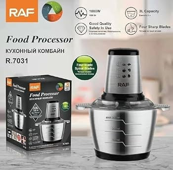 RAF, R-7031 Food Chopper 3L, 1000W, Stainless Steel