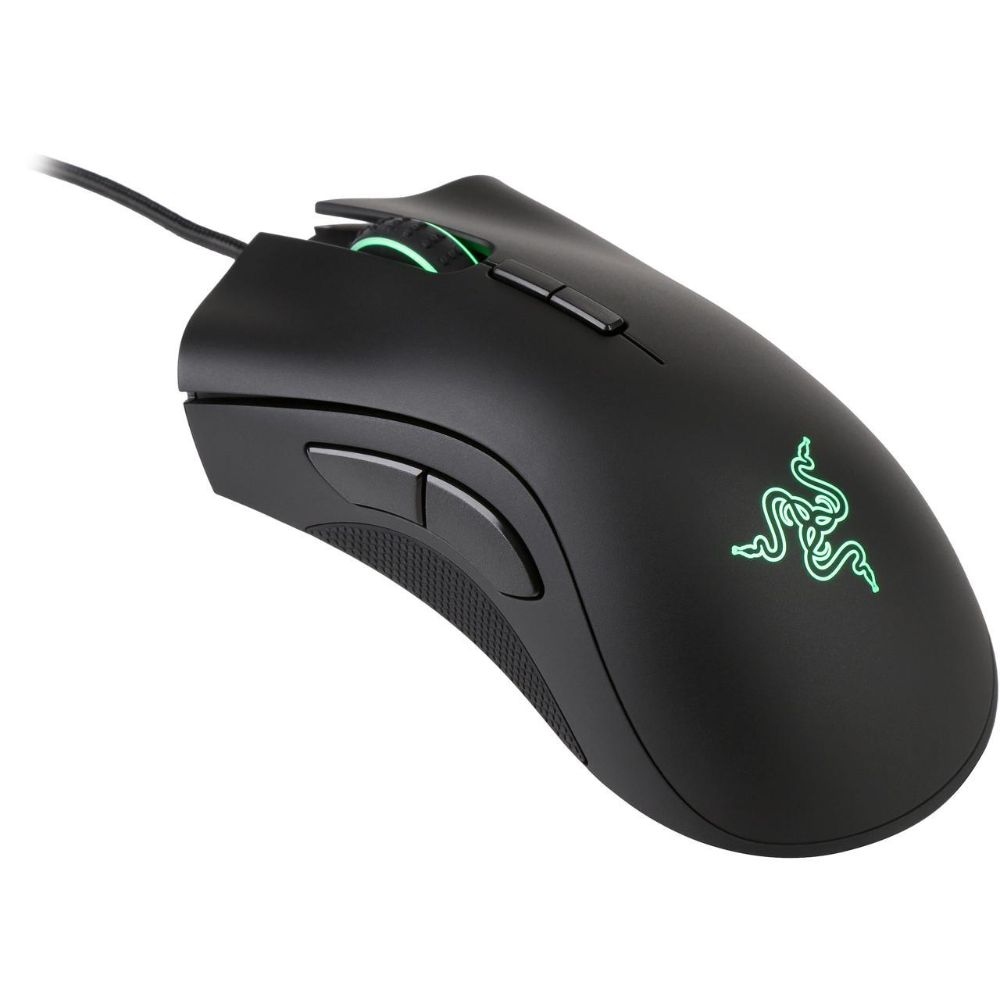 Razer, Gaming Mouse Deathadder Elite; 16,000 Dpi Optical Sensor, Chroma Rgb Lighting, 7 Programmable Buttons, Mechanical Switches, Rubber Side Grips, Raz- 02010100