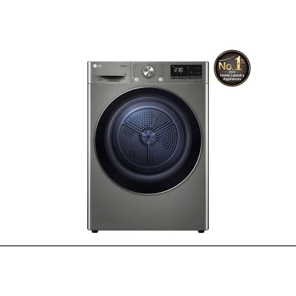 LG, Heat Pump Dryer 9KG Condenser, ThinQ Stainless, Inverter