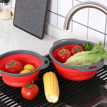 Reinhaus, Red Retractable Small Strainer 24*19.4*8 Cm B/150