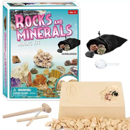 Science Explore, Dig & Discover-Explore & Learn Rocks And Minerals Mining Kit Excavation Adventure Kit Geology Science Education Stem