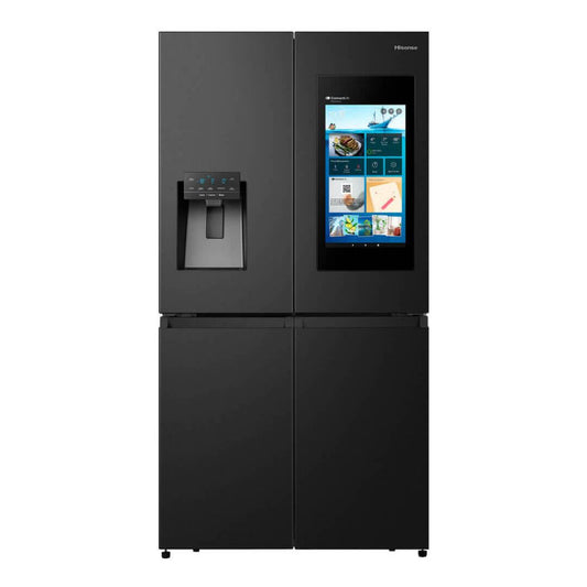 Hisense, 26Cf Refrigerator 4 Doors,Food Inventory Black Steel