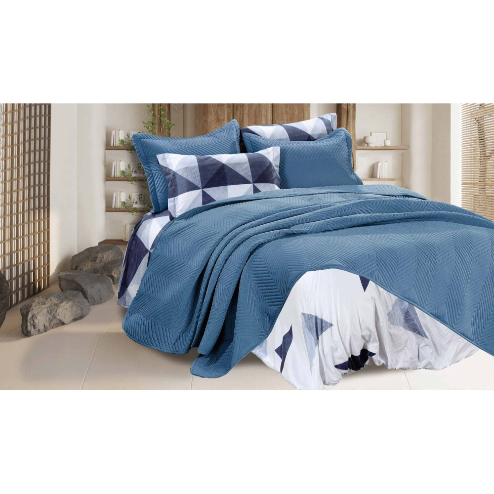 Comfy, Home?Bed Spread Double C24 Blue, RZLN-102351B