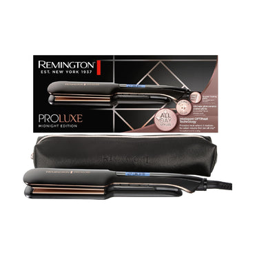 Remington Proluxe Midnight Wide Plate Hair Straightener, S9150B E51