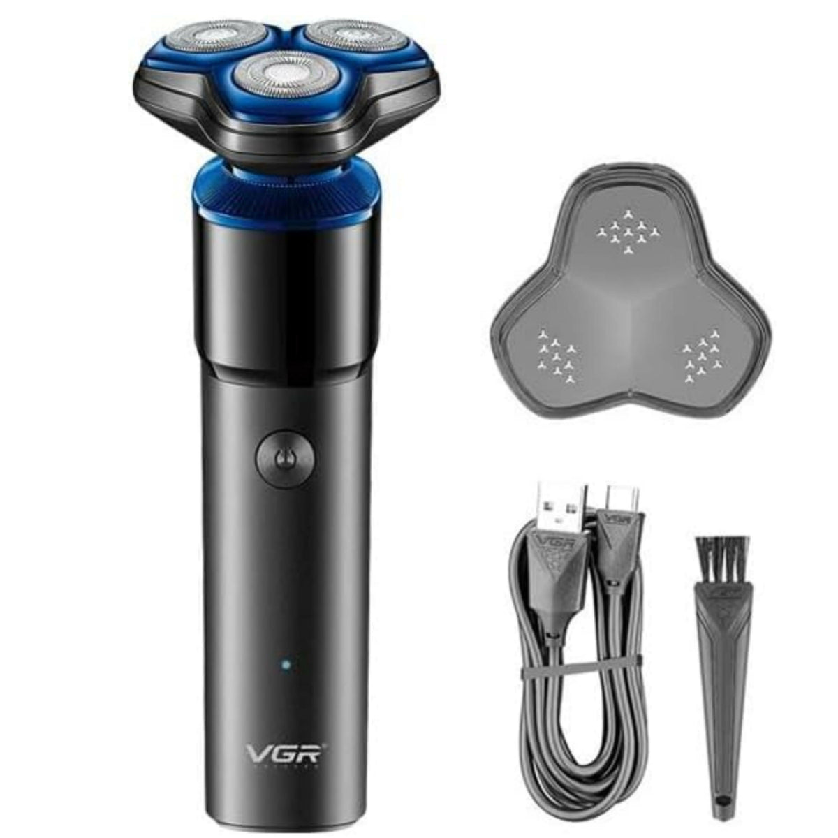 VGR V-325 Premium Cordless Rechargeable IPX6 Fully Waterproof 3 Head Electric Shaver Wet