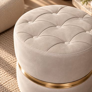 Aurelia Tufted Velvet Pouf | PUF-304