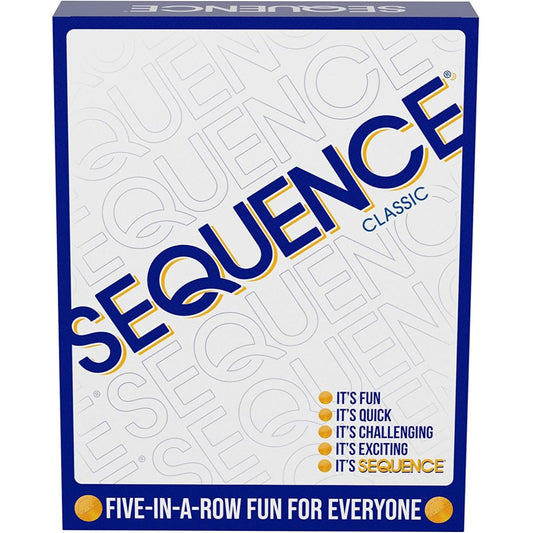 Sequence, Original Sequence Game With Folding Board, Cards And Chips By Jax (Packaging May Vary) White, 10.3x8.1x2.31 cm