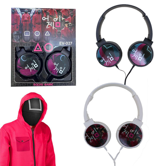 Cool Gift, Squid Game Wired Headphones, Available in Different Colors