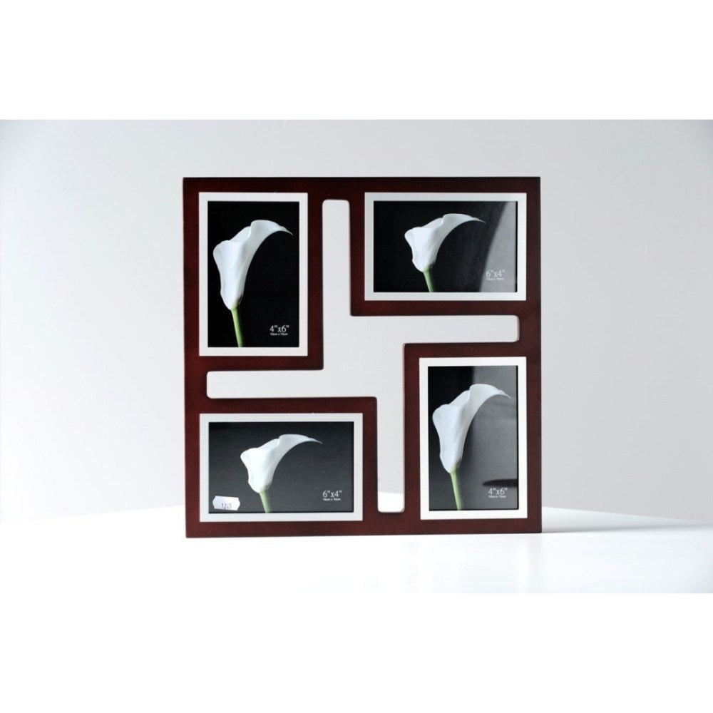 Wooden Frame For Four 10x15cm Pictures