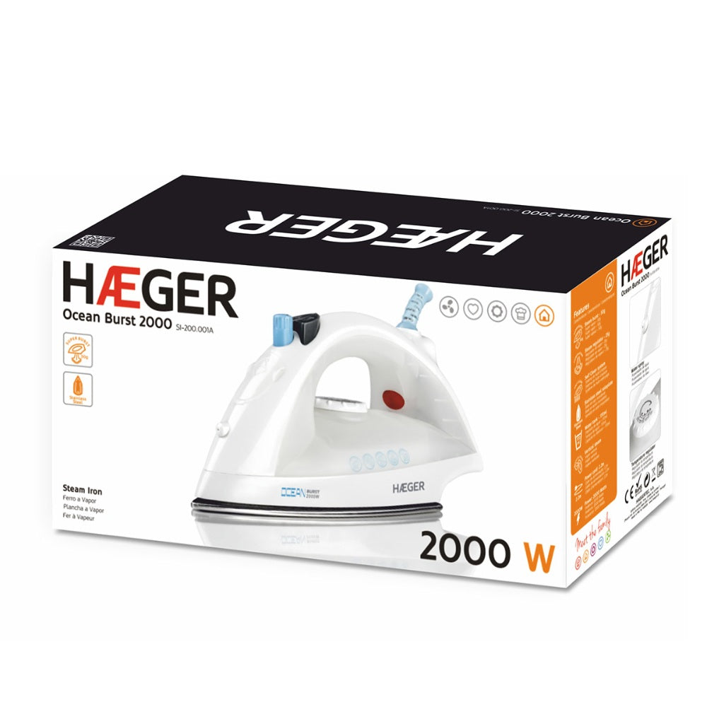 Haeger, Ocean, Burst Steam Iron 2000W, SI-200.001A