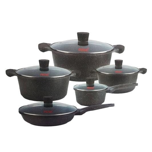 Fessle, Granite Cookware + Gift Kitchen Tools Set - Sk012