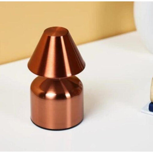 Rechargeable Touch LED Table Lamp 13 cm, 3 Light Modes, Copper Finish, SK1951410