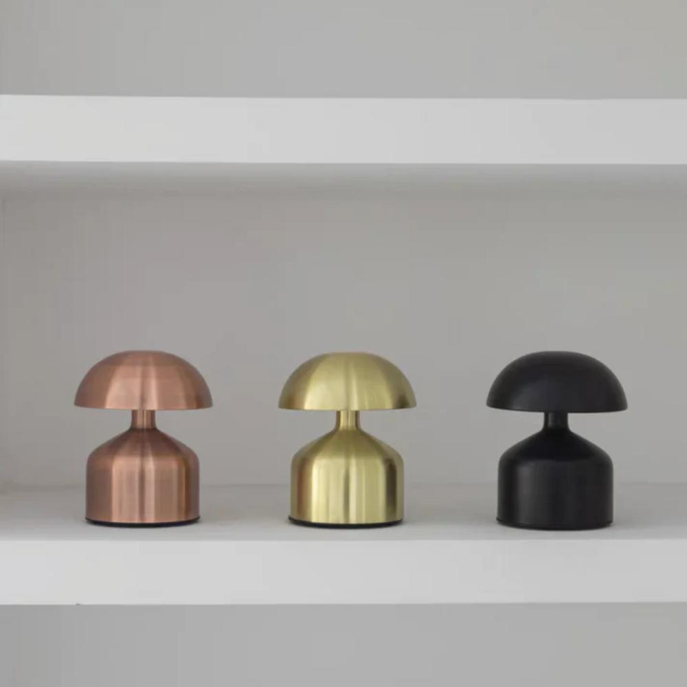 Modern Black Mushroom LED Table Lamp 13 cm, 3 Adjustable Light Levels, SK1951414