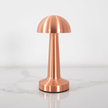 Rose Gold Mushroom LED Table Lamp 23 cm, Touch Dimming, 3 Light Modes, SK1951419