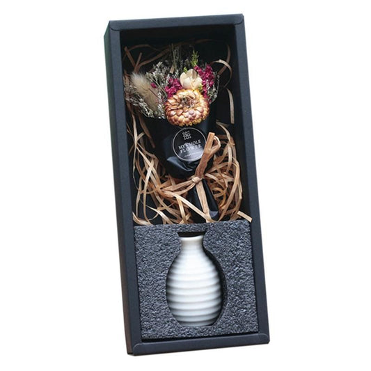 Kotobcity, Mini Decorative Flower Bouquet With Vase - Multicolours | Black Gift Box, Sk356