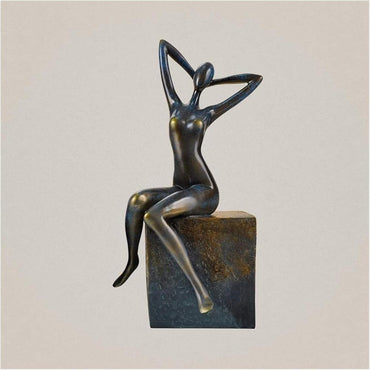 Modern Abstract Yoga Figurine 40 cm - Resin Art Sculpture for Interior Decor, SK880
