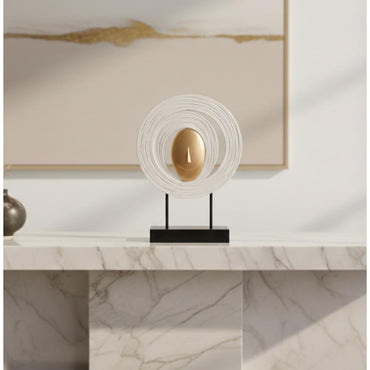 Modern Sandstone Centerpiece Sculpture - 29 cm Height, SK911