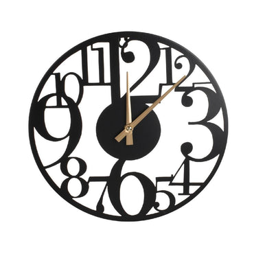 40 cm Modern Metal Wall Clock with Large Numbers - Silent Quartz, SK956
