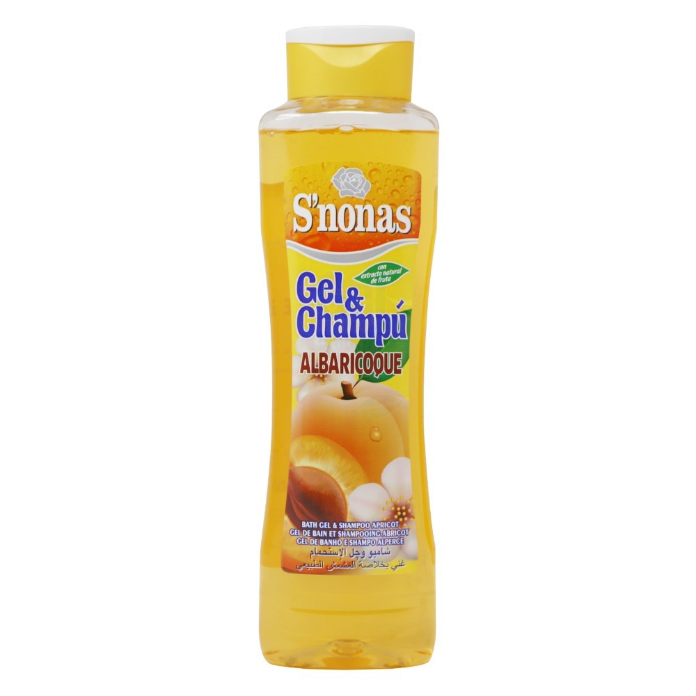 S'Nonas, Shampoo & Shower Gel 750 Ml Apricot