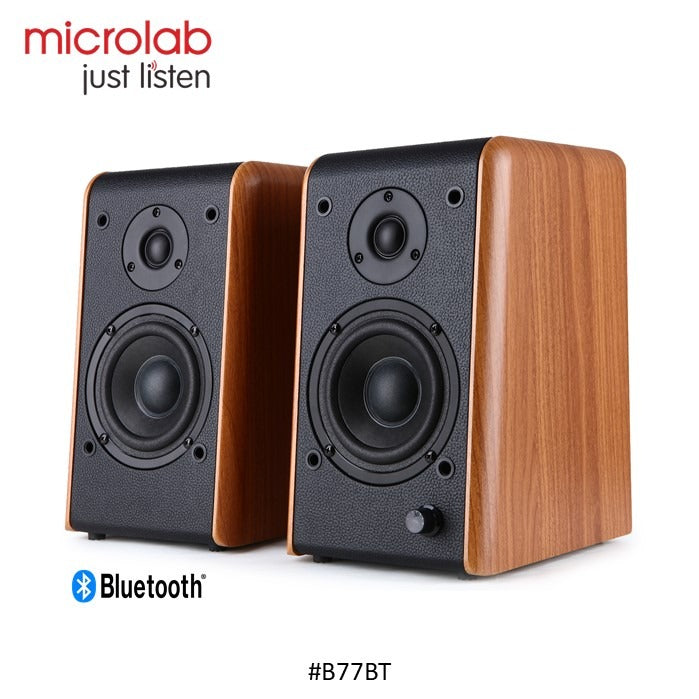 Microlab, B77Bt Elegant Wooden Stereo Bluetooth Speaker System