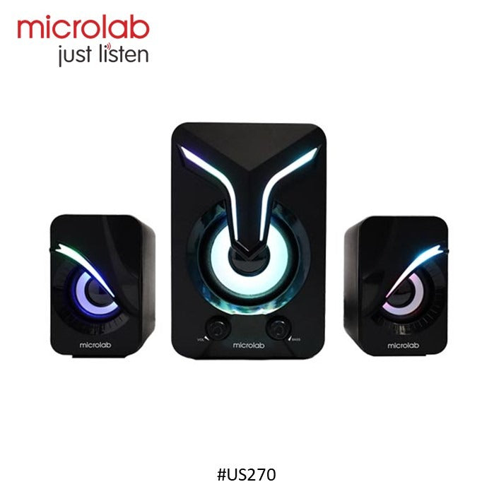 Microlab, U270 2.1Chanel Rgb Speaker For Desktop Entertainment