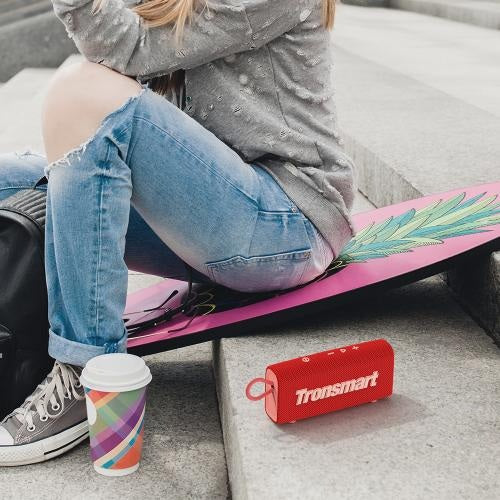 Tronsmart, Trip 10W Waterproof Bluetooth Portable Outdoor Speaker With Built In Battery, Up To 20 Hours Playtime 797552 Red