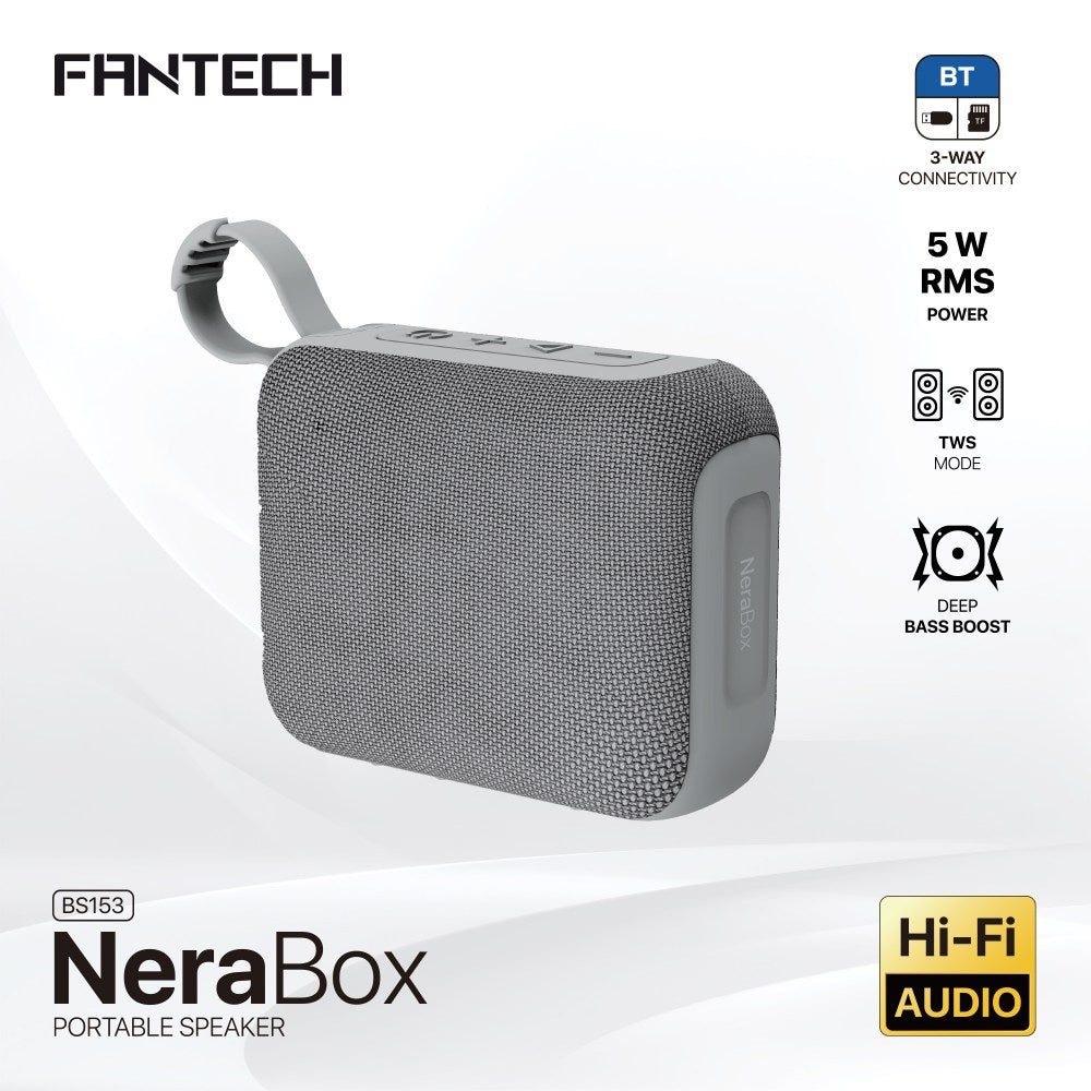 Fantech, Nerabox Bs153 Wireless Speaker Bluetooth 5.4, 5W Rms, Tws Mode, Usb & Tf Card Support, Built-In Battery, Available in Different Colors