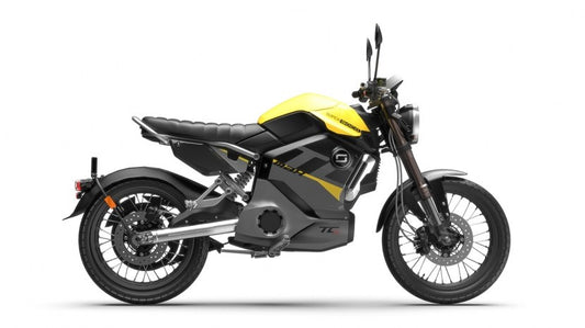 Super Soco, TCmax, Electric Motorcycle, Li-ion Removable Battery, Top Speed 110 Km/H, 5100W, Yellow